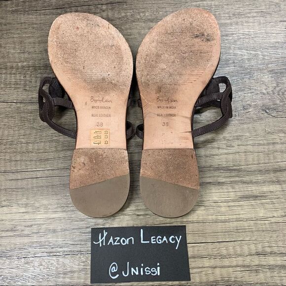 Boden~Women’s~Brown Leather Flat Thong Sandal~Size 38EUR/7.5 US - Picture 8 of 9